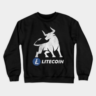 Bull Market Litecoin Lite Coin LTC To The Moon Crypto Token Cryptocurrency Wallet Birthday Gift For Men Women Kids Crewneck Sweatshirt